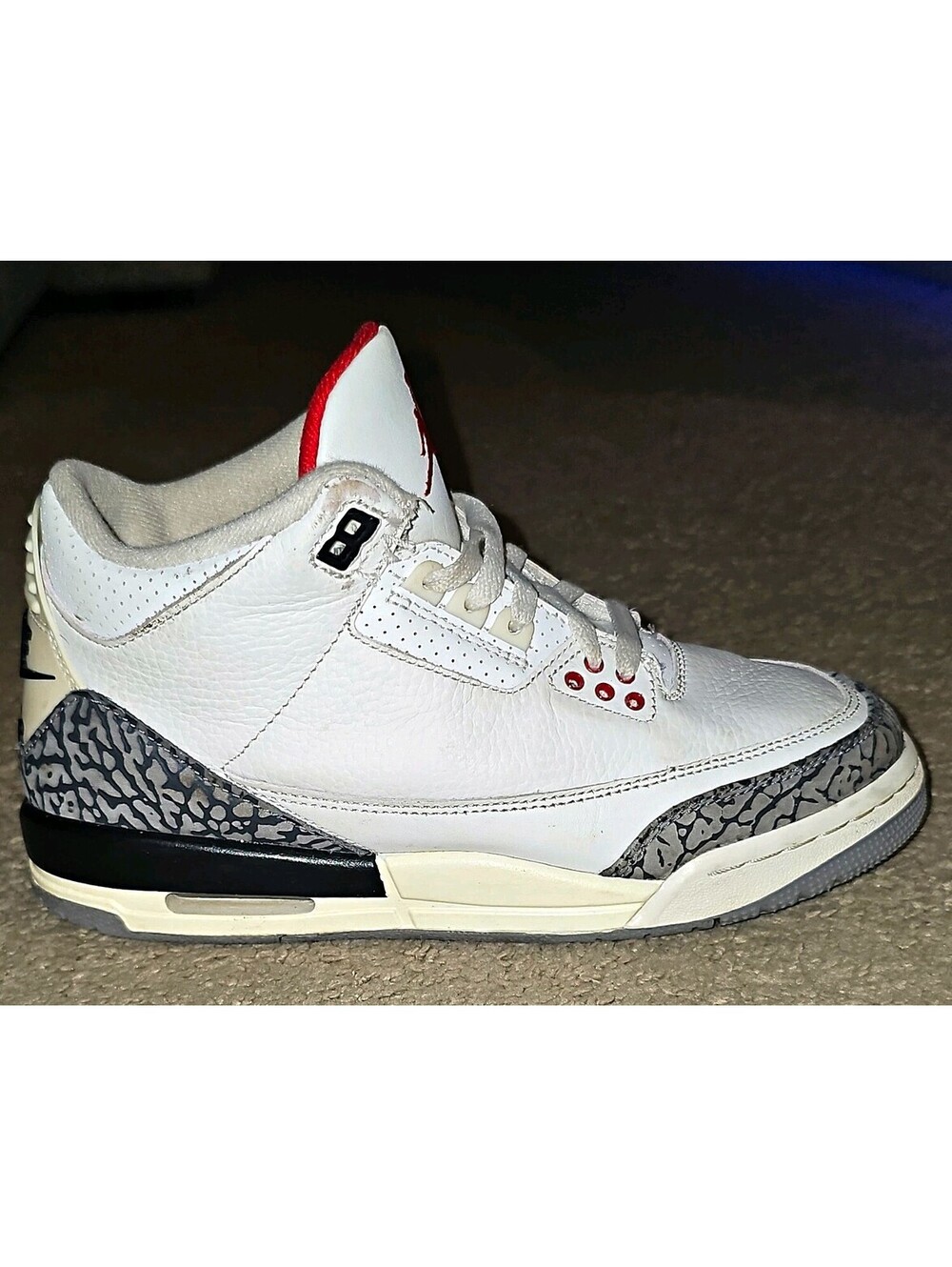 Jordan Air Jordan 3 Retro Elephant Print White/Gray/Black/Red Sneakers